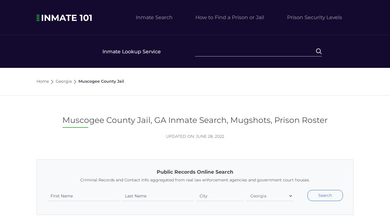 Muscogee County Jail, GA Inmate Search, Mugshots, Prison ...